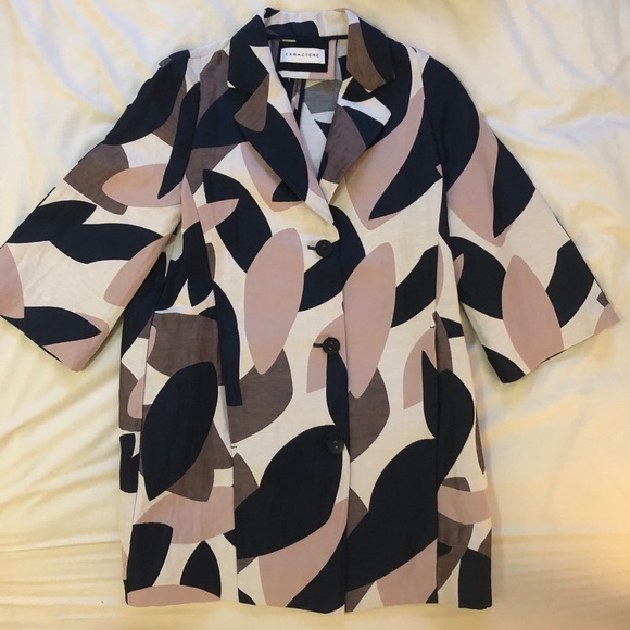 Caractere Italian patterned linen coat - Picture 3 of 5